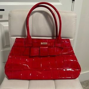 Red patent leather Kate Spade Tote bag